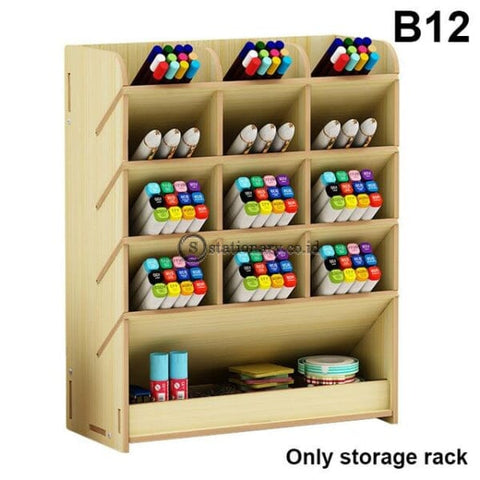 (Preorder) Multi-Function Wooden Desktop Pen Holder Office School Storage Case Desk Pencil Organizer