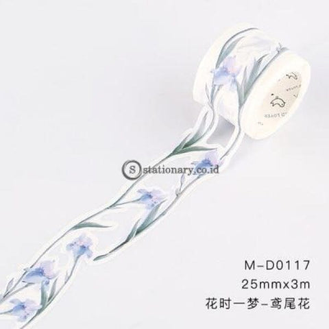 (Preorder) Retro White Hollow Plant Flower Journal Washi Tape Decorative Adhesive Diy Scrapbooking