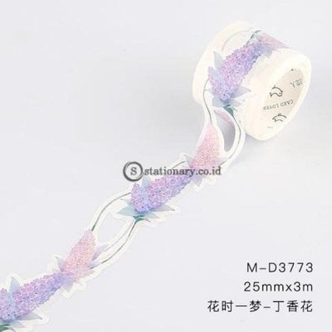(Preorder) Retro White Hollow Plant Flower Journal Washi Tape Decorative Adhesive Diy Scrapbooking