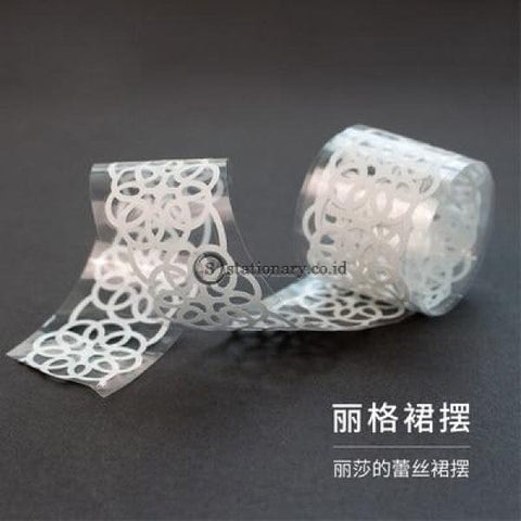 (Preorder) Retro White Hollow Plant Flower Journal Washi Tape Decorative Adhesive Diy Scrapbooking