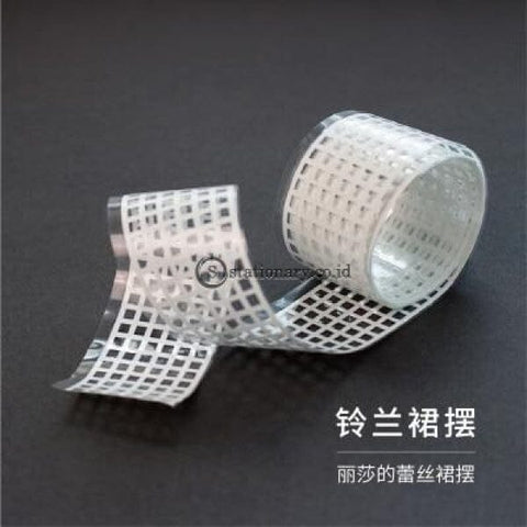 (Preorder) Retro White Hollow Plant Flower Journal Washi Tape Decorative Adhesive Diy Scrapbooking