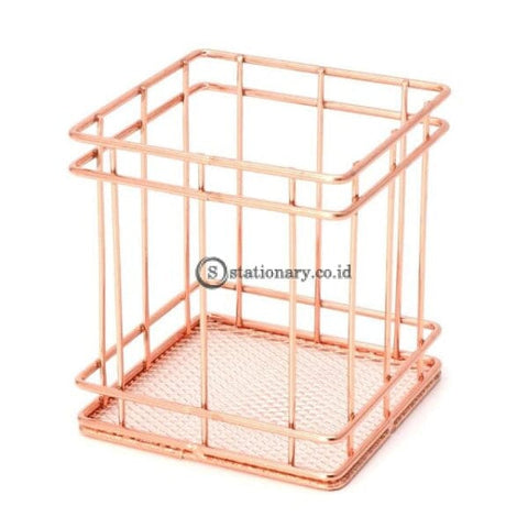 (Preorder) Rose Gold Metal Pen Holder Desk Organizer Pencil Container School Stationery Office