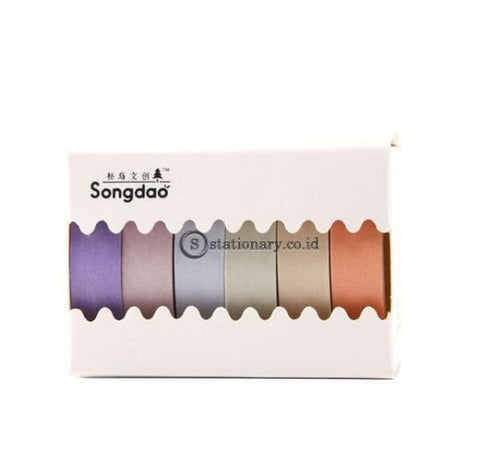 (Preorder) Simple Solid Color Washi Masking Tape Sticky Decorative Paper Set Diy Decoration Office