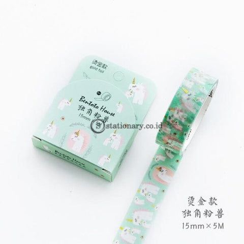 (Preorder) Starry Sky Forest Flower Unicorn Laser Gilding Decorative Washi Tape Adhesive Diy