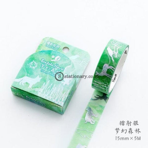 (Preorder) Starry Sky Forest Flower Unicorn Laser Gilding Decorative Washi Tape Adhesive Diy