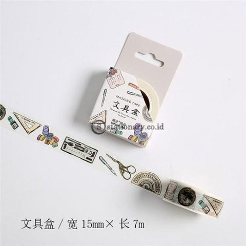 (Preorder) Stationery Theme Design Washi Tape Decoration Adhesive Diy Scrapbooking Sticker Label