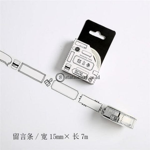(Preorder) Stationery Theme Design Washi Tape Decoration Adhesive Diy Scrapbooking Sticker Label