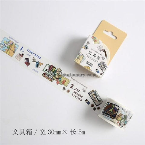 (Preorder) Stationery Theme Design Washi Tape Decoration Adhesive Diy Scrapbooking Sticker Label
