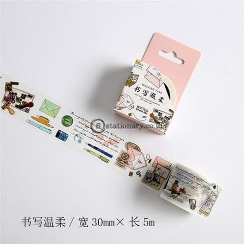 (Preorder) Stationery Theme Design Washi Tape Decoration Adhesive Diy Scrapbooking Sticker Label