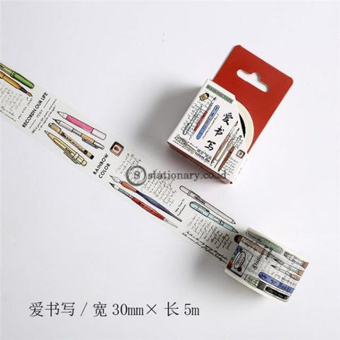 (Preorder) Stationery Theme Design Washi Tape Decoration Adhesive Diy Scrapbooking Sticker Label