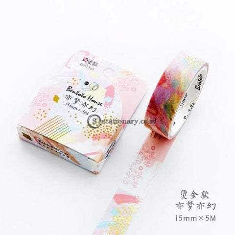 (Preorder) Various Blooming Flowers Gilding Washi Tape Adhesive Diy Scrapbooking Sticker Label