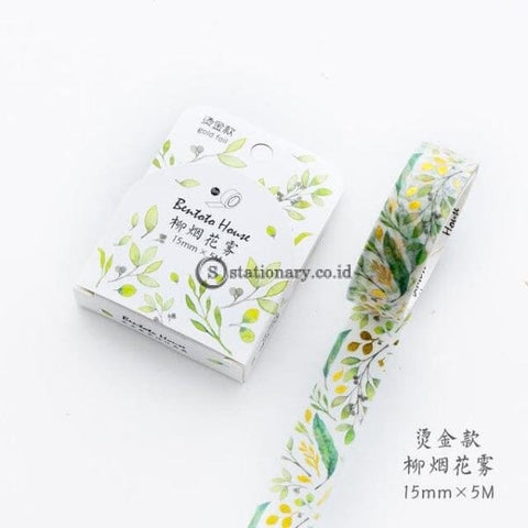 (Preorder) Various Blooming Flowers Gilding Washi Tape Adhesive Diy Scrapbooking Sticker Label