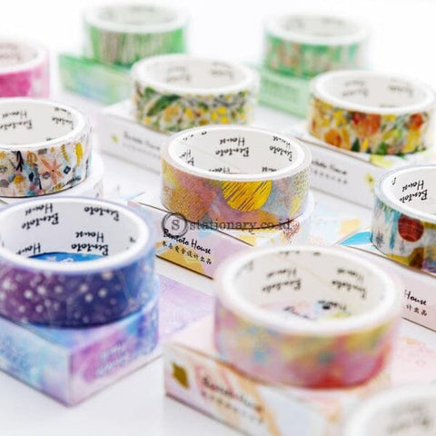 (Preorder) Various Floral Foil Washi Tape Diy Decorative Masking Sticky Adhesive For Scrapbooking &