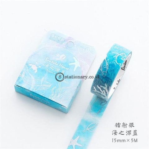 (Preorder) Various Floral Foil Washi Tape Diy Decorative Masking Sticky Adhesive For Scrapbooking &