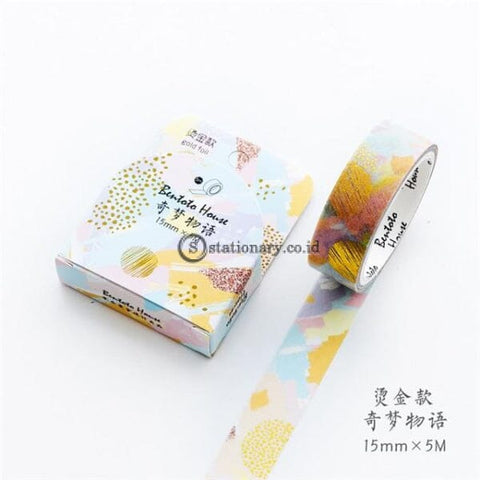(Preorder) Various Floral Foil Washi Tape Diy Decorative Masking Sticky Adhesive For Scrapbooking &