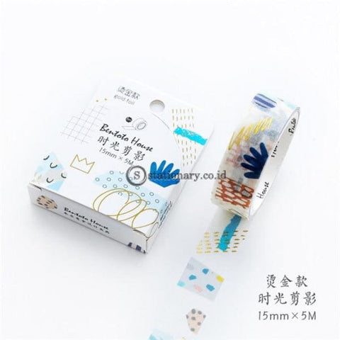 (Preorder) Various Floral Foil Washi Tape Diy Decorative Masking Sticky Adhesive For Scrapbooking &