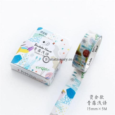 (Preorder) Various Floral Foil Washi Tape Diy Decorative Masking Sticky Adhesive For Scrapbooking &