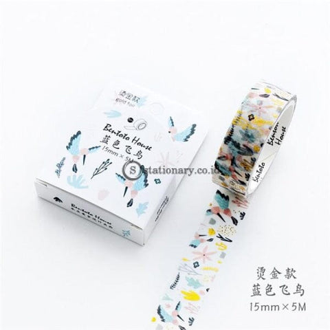 (Preorder) Various Floral Foil Washi Tape Diy Decorative Masking Sticky Adhesive For Scrapbooking &