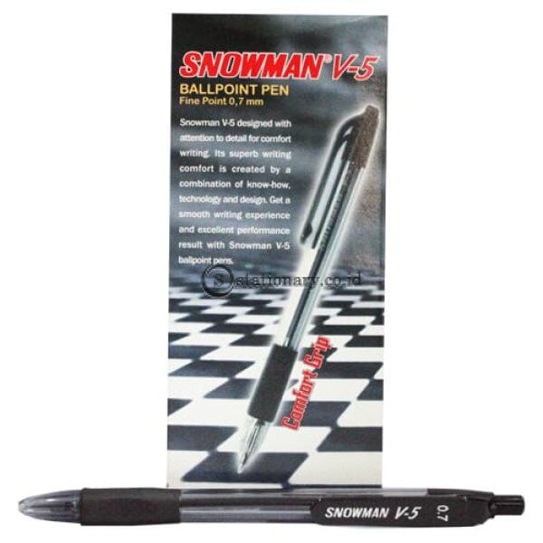 Snowman Ballpoint Pen V-5 Fine Point 0.7Mm Office Stationery