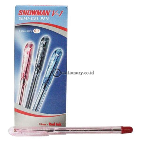 Snowman Ballpoint Semi Gel Pen V-1 0.7Mm Office Stationery