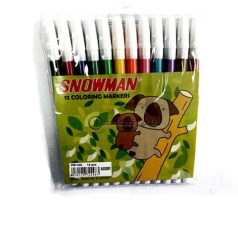 Snowman Spidol 12 Warna Coloring Marker Pw-12A Office Stationery