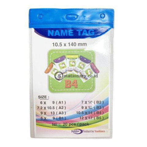Yushinca Plastik Id Name Tag 105 X 140Mm Potrait B4 (20 Lembar) Office Stationery