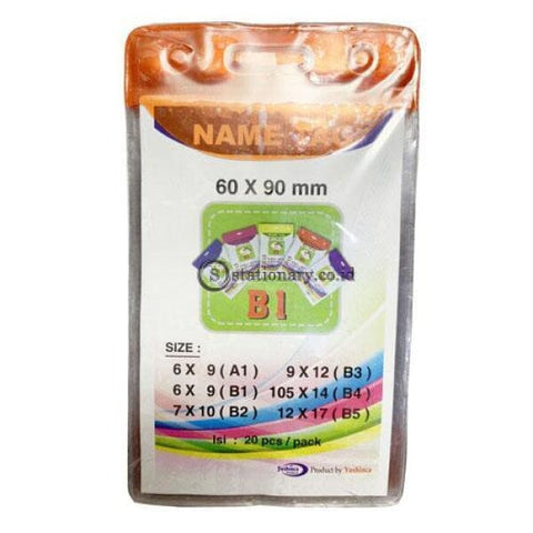 Yushinca Plastik Id Name Tag 60 X 90Mm Potrait B1 (20 Lembar) Office Stationery