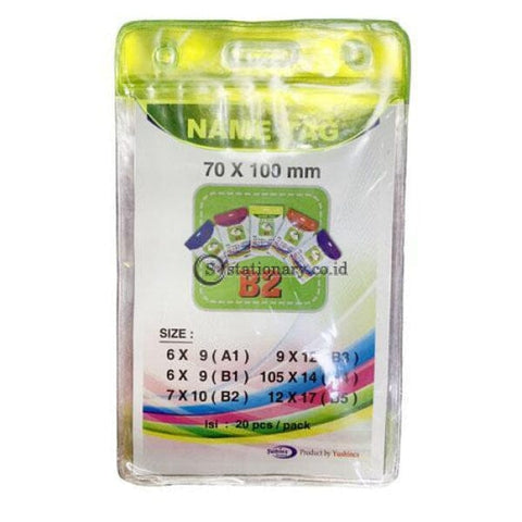 Yushinca Plastik Id Name Tag 70 X 100Mm Potrait B2 (20 Lembar) Office Stationery