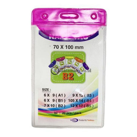 Yushinca Plastik Id Name Tag 70 X 100Mm Potrait B2 (20 Lembar) Office Stationery