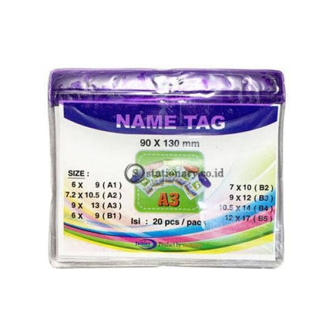 Yushinca Plastik Id Name Tag 90 X 120Mm Landscape A3 (20 Lembar) Office Stationery