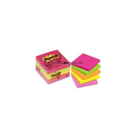 3M Post It 654-5Pk Neon Colour Office Stationery
