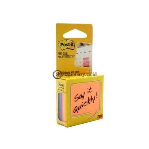 3M Post It Cube 2051-2Anl 2X2 Inch Neon Colour Office Stationery