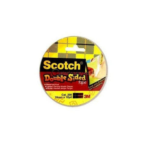 3M Scotch Double Sided Tape 18 Mm X 10 Y Cat 200 Office Stationery