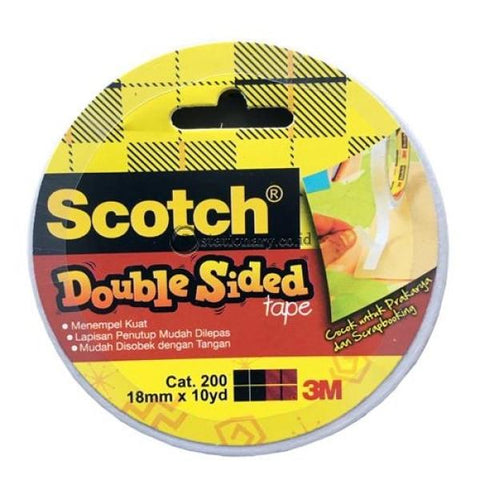 3M Scotch Double Sided Tape 18 Mm X 10 Y Cat 200 Office Stationery