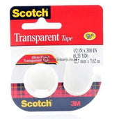 3M Scotch Transparent Tape 144-Ss 1/2 X 300 Office Stationery