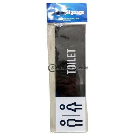Acrylic Rectangle Sign Toilet 28 X 8 Cm Office Stationery Digital & Display