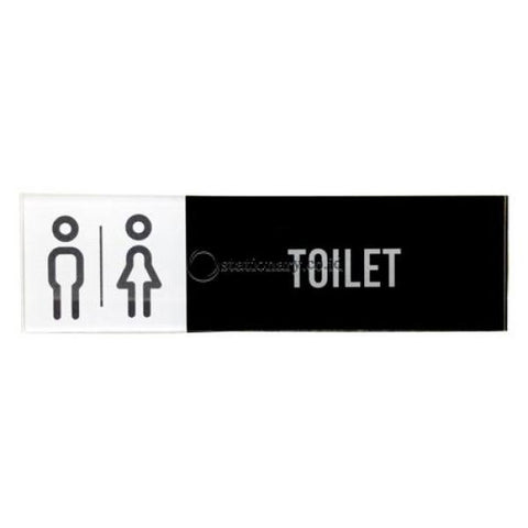Acrylic Rectangle Sign Toilet 28 X 8 Cm Office Stationery Digital & Display