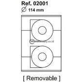 Apli Label Cd Romremovable Out 114 X In 41Mm 50 Unit #02001 Office Stationery