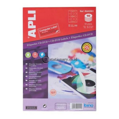 Apli Label Cd/dvd Out 114 X In 41Mm 10 Unit #ra02001 Office Stationery