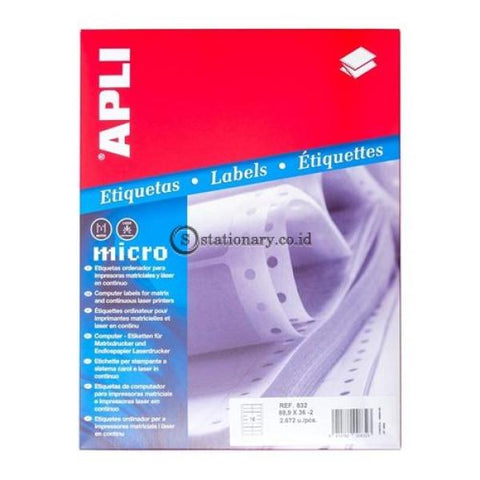 Apli Label Continuous Form 88 9 X 36Mm 2672 Unit #00832 Office Stationery