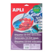 Apli Label Removable Mega Cd/dvd 50 Unit #10600 Office Stationery