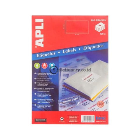 APLI Label White Paper A4 64 X 33.9MM 120 unit #RA02409