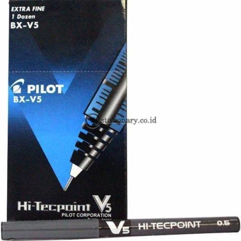 Ballpoint Pilot Hi-Tecpoint V5 Bx-V5 0.5Mm Hitam Office Stationery