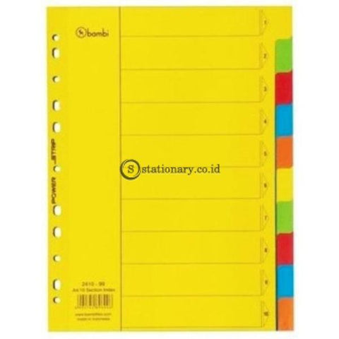Bambi Index Divider Paper A4 10 Warna #2410 Office Stationery Promosi