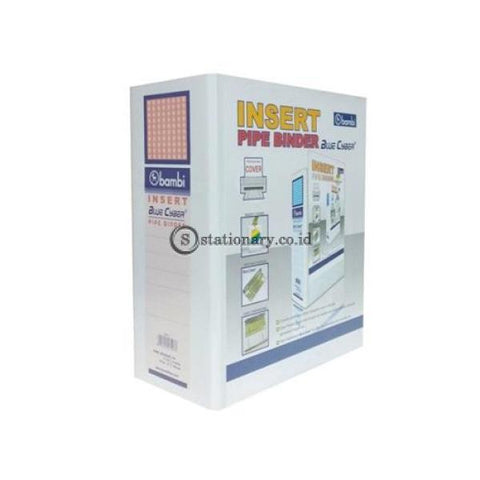 Bambi Insert Pipe Binder 2 Hole Mica With Full Spine 4 Colour Labels (100Mm) Folio #1070M Office