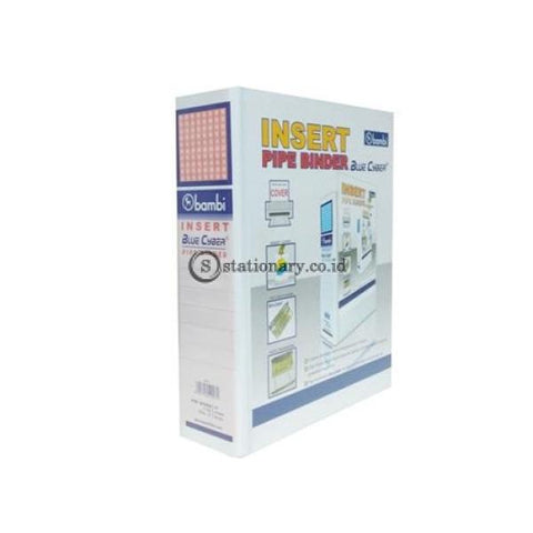 Bambi Insert Pipe Binder 2 Hole Mica With Full Spine 4 Colour Labels (50Mm) #1175M Office Stationery