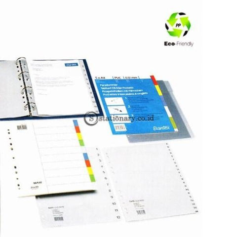 Bantex A4 Maxi 1-12 Index Pp #6222 05 Office Stationery