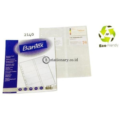 Bantex Business Card Pocket A4 In Pack Of 10 Pcs 20 Name Card #2140 Office Stationery
