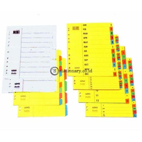 Bantex Cardboard Divider & Indexes A5 (5 pages) #8610 00