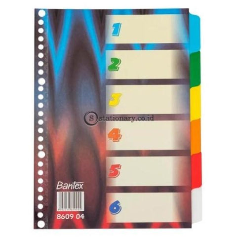 Bantex Divider 26 Holes B5 Blue Red Lines #8609 04 Office Stationery